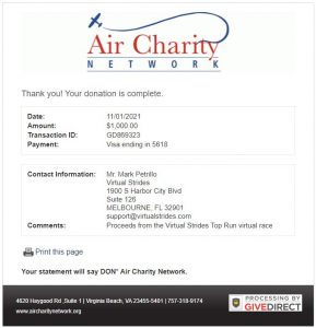 Air Charity Network Donation