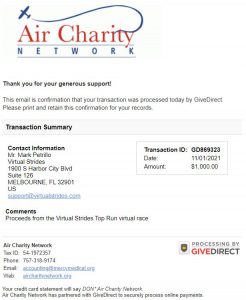 Air Charity Network Donation 2