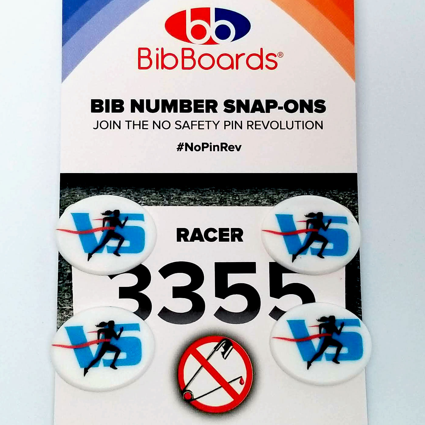 BibBoards 5K Event Clips | bibSNAPS & Safety Lock Bib Clips, Race bibSNAPS,  Pinless Race, Eliminate Safety Pins, Clothing Pins Replacement, for