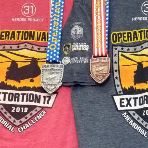 Virtual Strides Partner Virtual Race - Extortion 17 Memorial Run Shirts and Medals