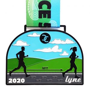 Virtual Strides Virtual Race - Lync Cycling Go The Social Distance virtual race medal