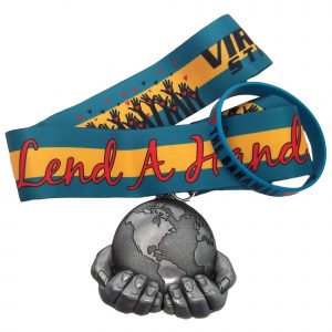 Virtual Strides Virtual Race - Lend a Hand: The Bahamas Medal and Bracelet