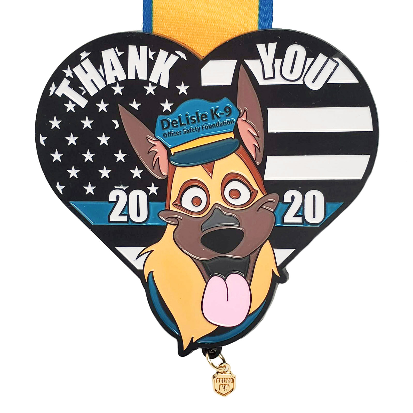 Virtual 5k Medal 'PAWS FOR THE LAW" 100% goes to Charity!!! 