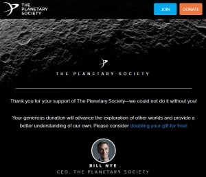 Planetary Society Donation