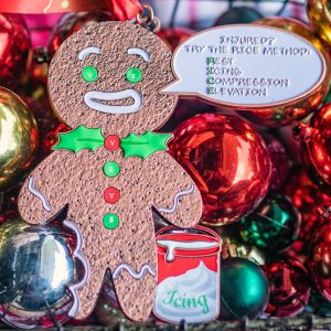 Virtual Strides Virtual Run - Run Run As Fast As You Can Injured Gingerbread Man Medal