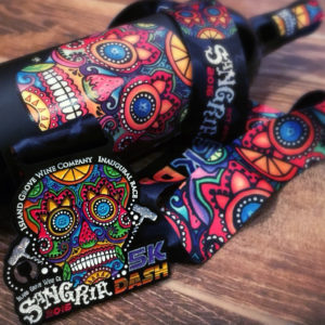 Virtual Strides Partner Virtual Race - Sangria 5k Dash Day of the Dead Medal