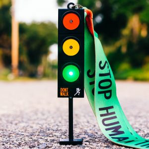 Virtual Strides Virtual Run - Stop Human Trafficking LED traffic light medal