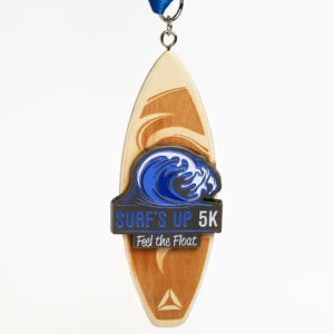 Virtual Strides Virtual Race - Surf's Up 5K feel the float surfboard medal