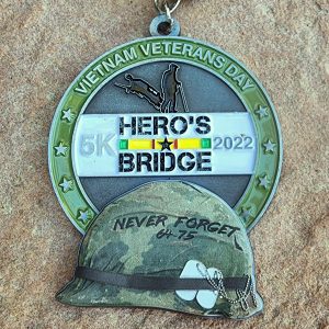 Virtual Strides Virtual Run - 2022 Vietnam Veterans 5k medal