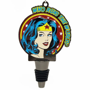 Virtual Strides Partner Virtual Race - Who Runs The World Wonder Woman Wine Stopper Medal